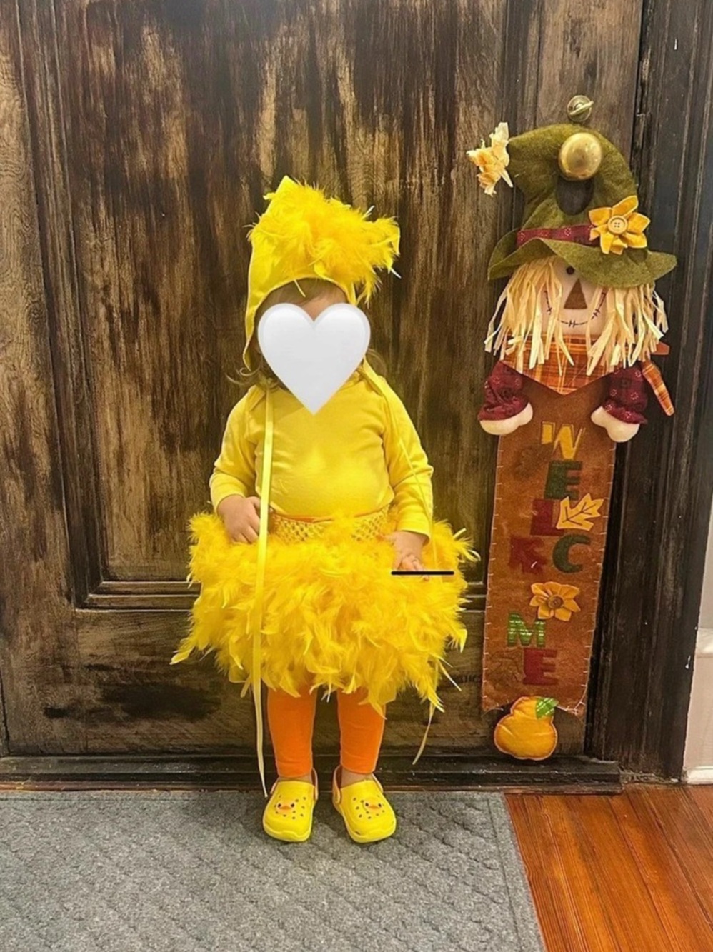 Kids Yellow Feather Costume